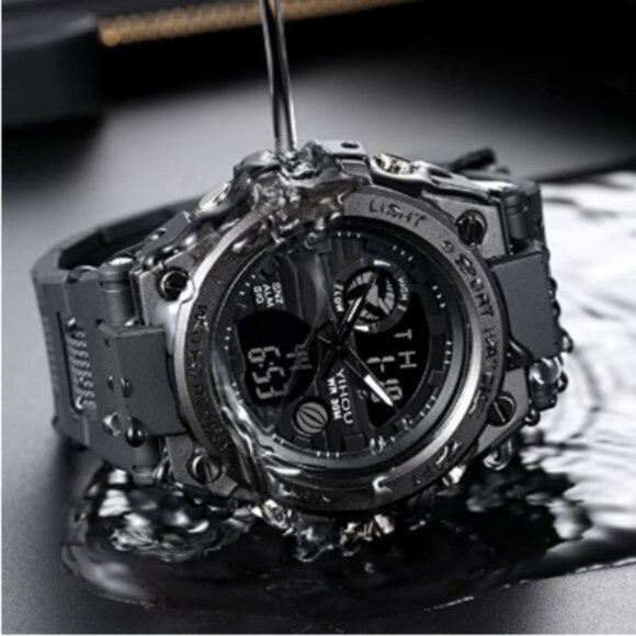 New Electronic Watch Tactical Army Wristwatch Waterproof Multi-Function Watch - Picture 2 of 8